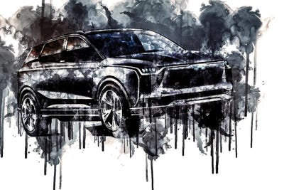 2018 Aiways U5 Ion Electric SUV Vehicle CCCXXXVII by Sissy Angelastro canvas print