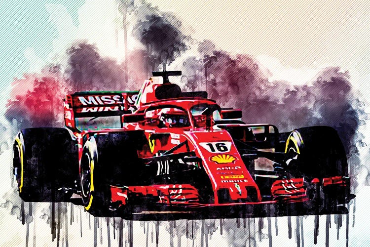 Charles Leclerc, Ferrari I print by Motorsport Images