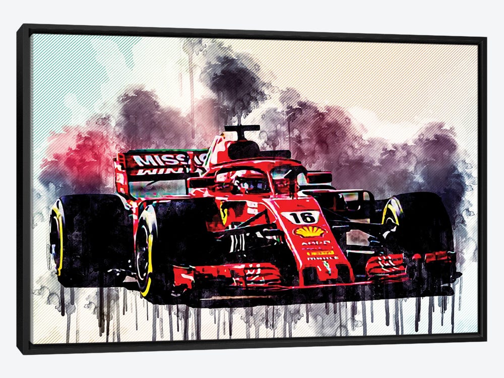 Ferrari F1 Racing Car - Charles Leclerc 2021 - Canvas