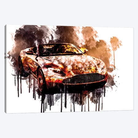 2018 Aston Martin DB11 Volante Vehicle CCCXLV Canvas Print #SSY843} by Sissy Angelastro Canvas Art Print
