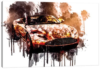 2018 Aston Martin DB11 Volante Vehicle CCCXLV Canvas Art Print - Aston Martin