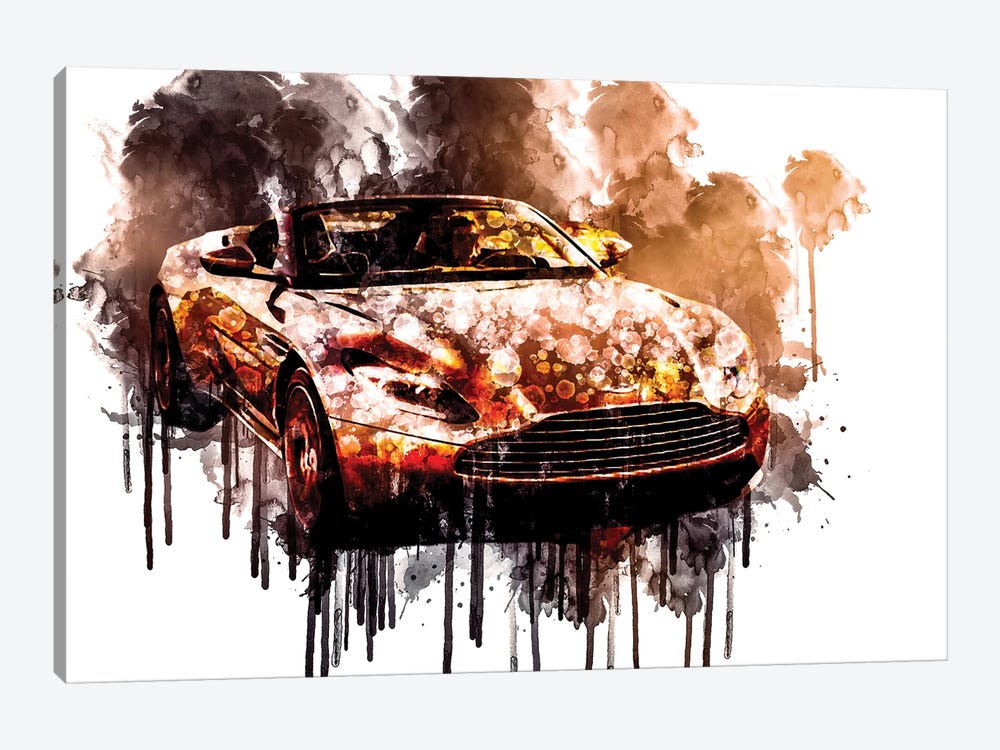 2018 Aston Martin DB11 Volante Vehicle CCCXLV by Sissy Angelastro 1-piece Canvas Artwork