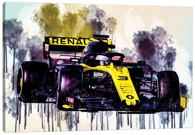Daniel Ricciardo Renault Rs19 Raceway 2019 F1 Cars Formula 1 Canvas Art Print