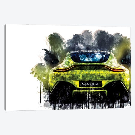 2018 Aston Martin Vantage Vehicle CCCLXIV Canvas Print #SSY862} by Sissy Angelastro Art Print