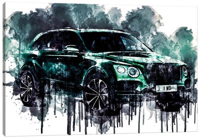 2018 Bentley Bentayga Inspired The Festival Mulliner Vehicle CCCLXXVI Canvas Art Print