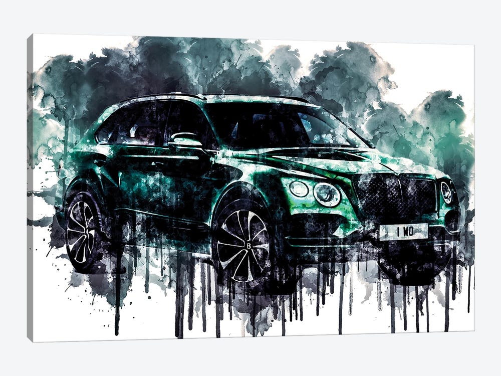 2018 Bentley Bentayga Inspired The Festival Mulliner Vehicle CCCLXXVI by Sissy Angelastro 1-piece Canvas Artwork