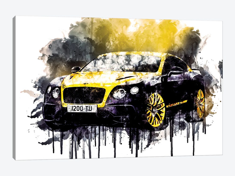 2018 Bentley Continental GT Vehicle CCCLXXVIII by Sissy Angelastro 1-piece Canvas Wall Art
