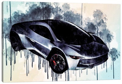 Eb110 Ramusa 2016 Bugatti Engine Hypercar Car Canvas Art Print