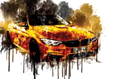 2018 BMW M4 Convertible 30 Jahre Special Vehicle CDXI by Sissy Angelastro framed wall art