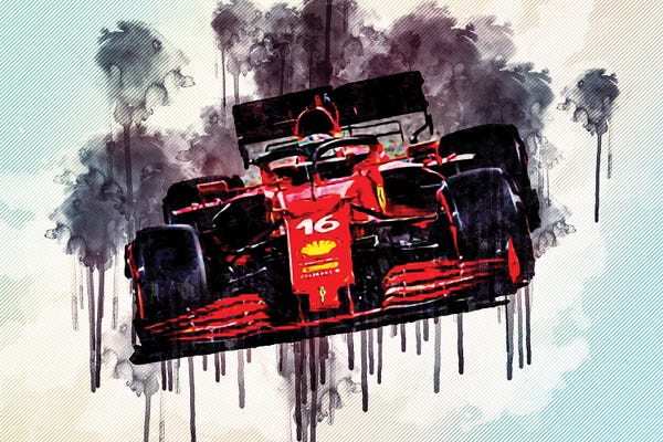 Ferrari: Ferrari Sf21 Charles Leclerc 2021 F1 Cars Formula 1 Ferrari by Sissy Angelastro