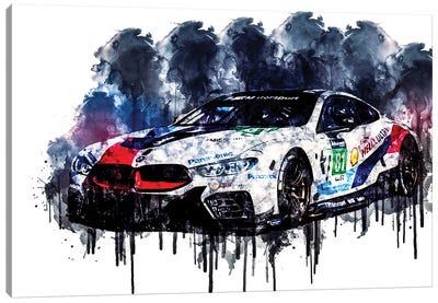 2018 BMW M8 GTE Vehicle CDXXVIII Canvas Art Print - BMW