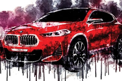 2018 BMW X2 Concept Vehicle CDXXXI by Sissy Angelastro framed wall art