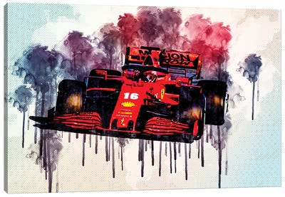 Ferrari Sf1000 Raceway Charles Leclerc 2020 F1 Cars Formula 1 Canvas Art Print - Sporty Dad