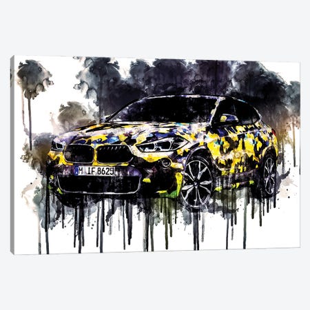 2018 BMW X2 Digital Camo Concept Vehicle CDXXXV Canvas Print #SSY933} by Sissy Angelastro Canvas Print