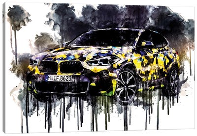 2018 BMW X2 Digital Camo Concept Vehicle CDXXXV Canvas Art Print - BMW