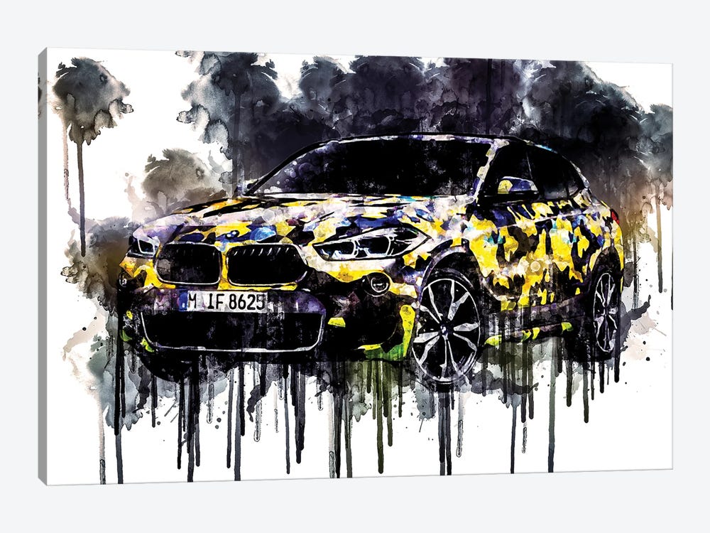 2018 BMW X2 Digital Camo Concept Vehicle CDXXXV by Sissy Angelastro 1-piece Canvas Artwork