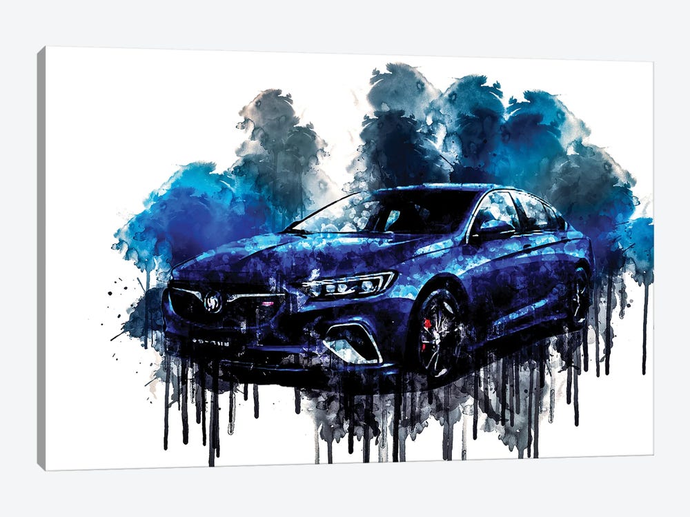 2018 Buick Regal GS Vehicle CDL by Sissy Angelastro 1-piece Canvas Art