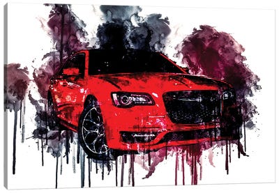 2018 Chrysler 300S Vehicle CDLIV Canvas Art Print - Sissy Angelastro