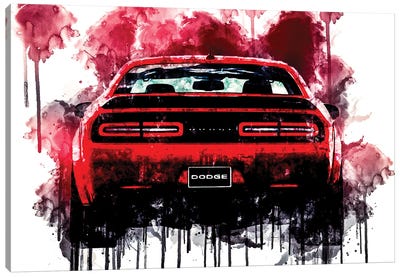 2018 Dodge Challenger SRT Demon Vehicle CDLXIV Canvas Art Print - Sissy Angelastro