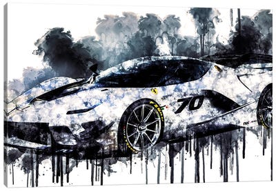 2018 Ferrari FXX K Evo Vehicle CDLXXXII Canvas Art Print - Ferrari