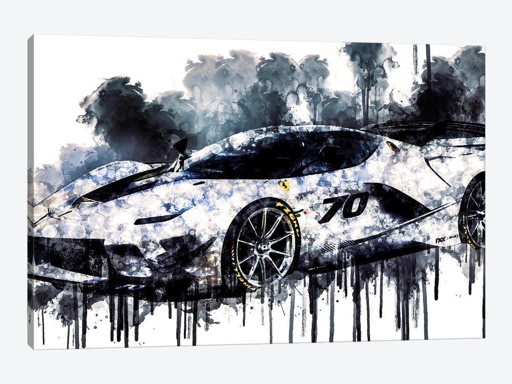 2018 Ferrari FXX K Evo Vehicle CDLXXXII by Sissy Angelastro 1-piece Canvas Wall Art