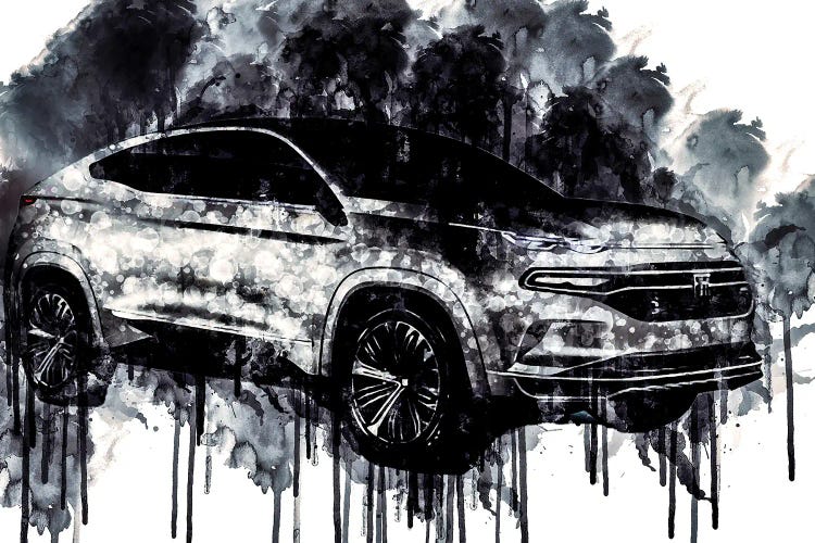 2018 Fiat Fastback SUV Vehicle CDXCVII by Sissy Angelastro wall art