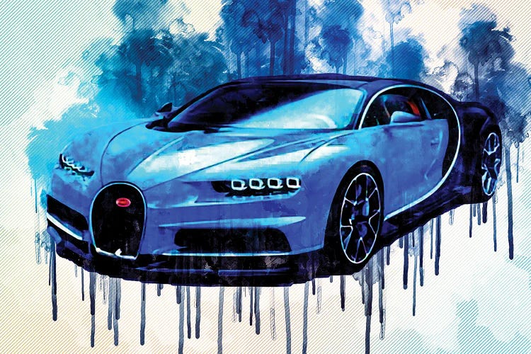 Hypercar 2017 Bugatti Bugatti Chiron Blue Bugatti