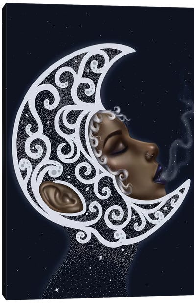 Selene I Canvas Art Print - Moon Art