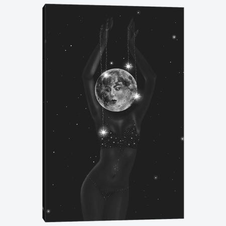 The Dancing Moon Canvas Print #SSZ21} by Stephanie Sanchez Canvas Artwork