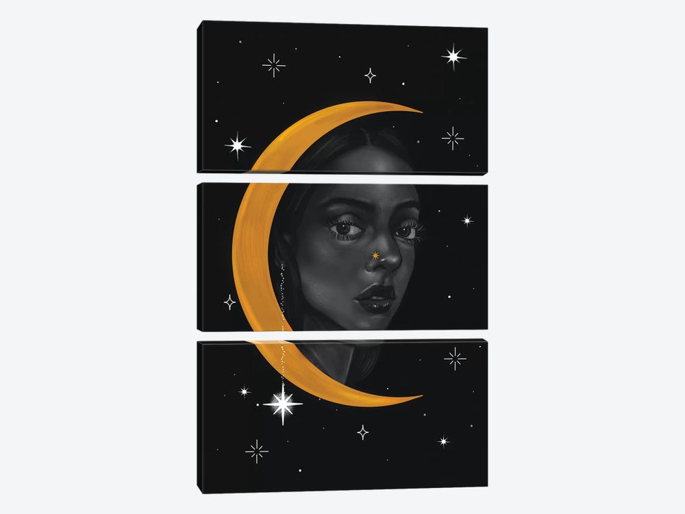 Lady Of The Moon ll by Stephanie Sanchez 3-piece Canvas Wall Art