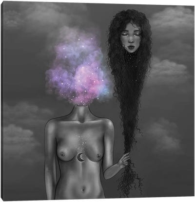 Mind Wanderer Canvas Art Print - Head in the Clouds