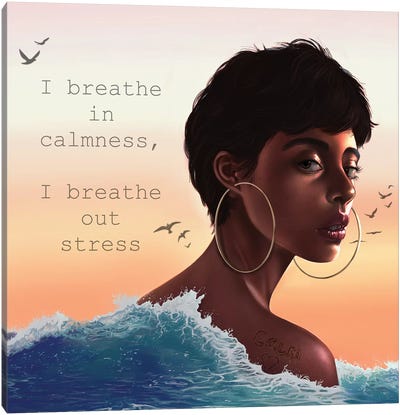Calm Affirmation Canvas Art Print - Stephanie Sanchez