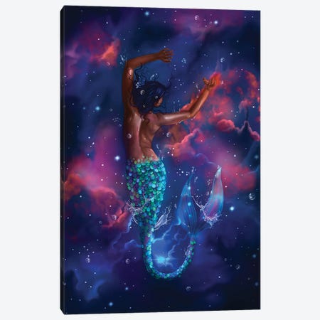 Dream Big Little Mermaid Canvas Print #SSZ39} by Stephanie Sanchez Canvas Print