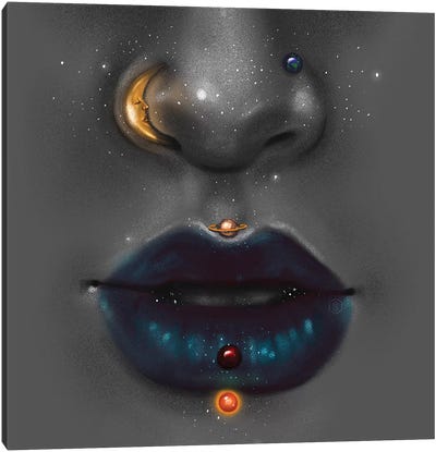 Celestial Piercings I Canvas Art Print - Space Fiction Art