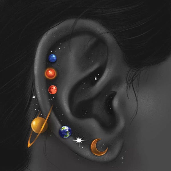 Kids Astronomy & Space Art: Celestial Piercings II by Stephanie Sanchez