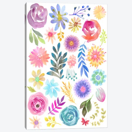 Floral Sampler Canvas Print #STC109} by Stephanie Corfee Art Print