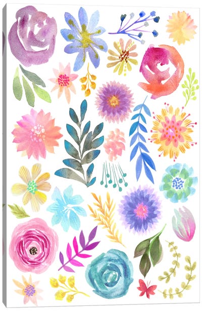 Floral Sampler Canvas Art Print - Stephanie Corfee