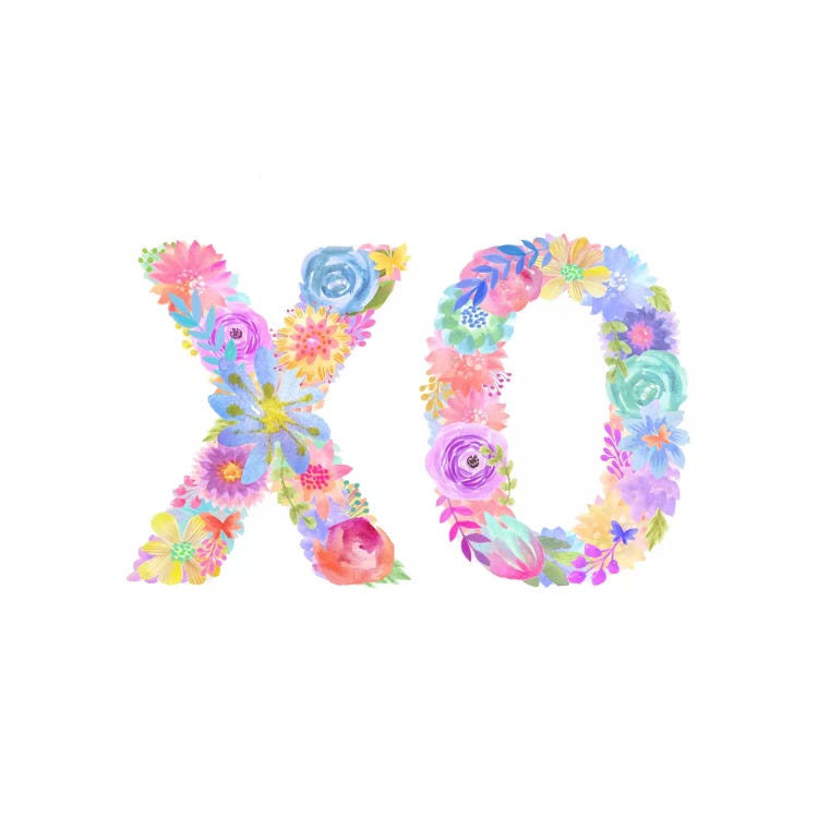 Floral XO by Stephanie Corfee wall art