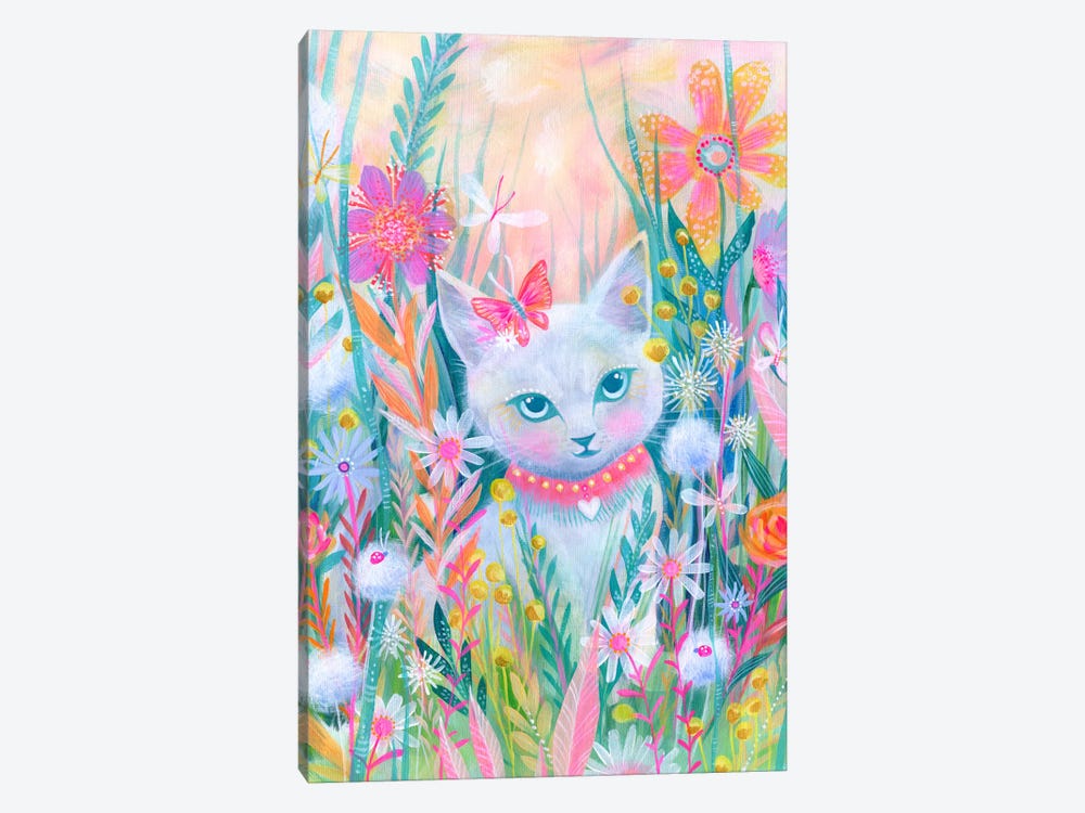 Garden Kitty by Stephanie Corfee 1-piece Canvas Print