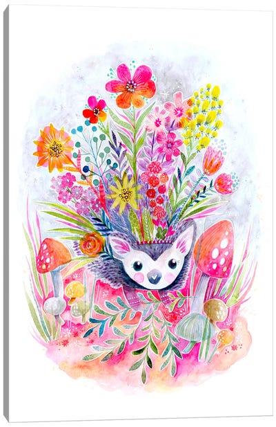Hedgehog Canvas Art Print - Nursery Room Art