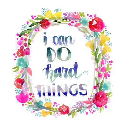 I Can Do Hard Things by Stephanie Corfee acrylic art print