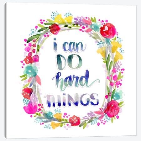 I Can Do Hard Things Canvas Print #STC123} by Stephanie Corfee Canvas Art Print