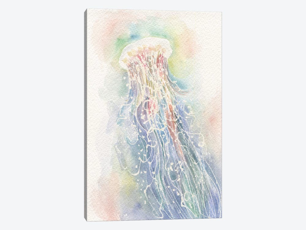 Jellyfish Watercolor by Stephanie Corfee 1-piece Canvas Wall Art