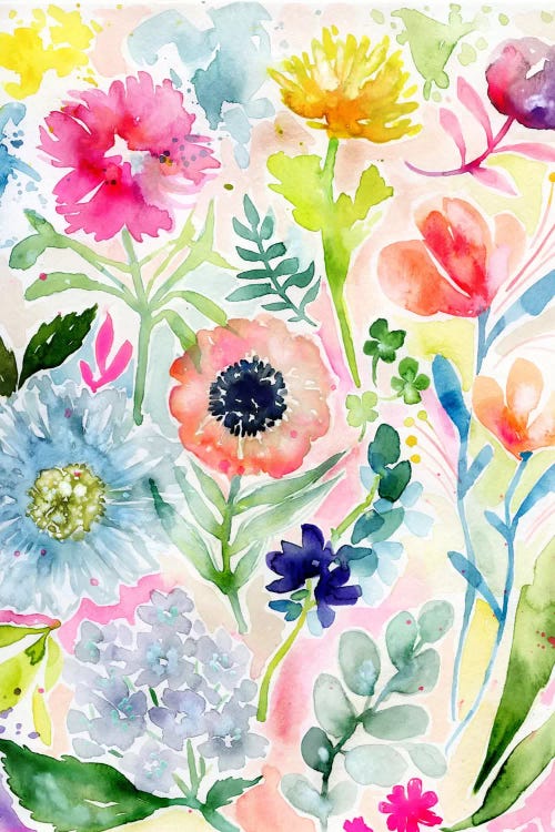 Loose Watercolor Flowers