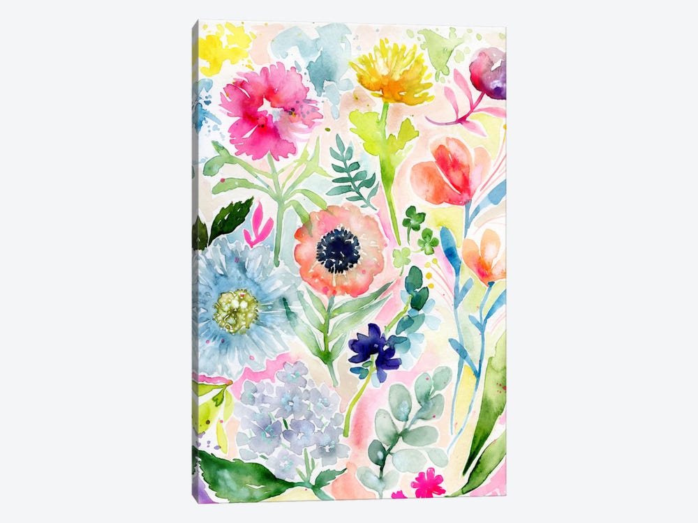 Loose Watercolor Flowers by Stephanie Corfee 1-piece Art Print