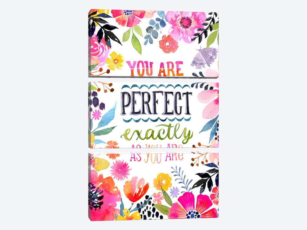 Perfect As You Are by Stephanie Corfee 3-piece Canvas Wall Art