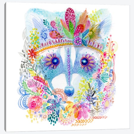 Pixie Raccoon Canvas Print #STC141} by Stephanie Corfee Canvas Art Print