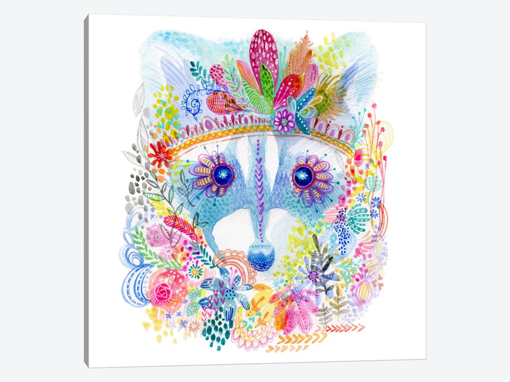 Pixie Raccoon 1-piece Art Print