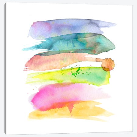 Stacked Watercolor Swooshes Canvas Print #STC148} by Stephanie Corfee Art Print