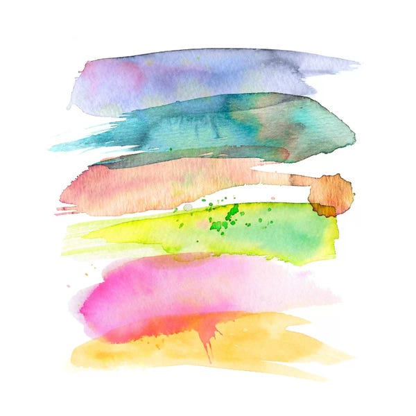 Linear Abstract: Stacked Watercolor Swooshes by Stephanie Corfee